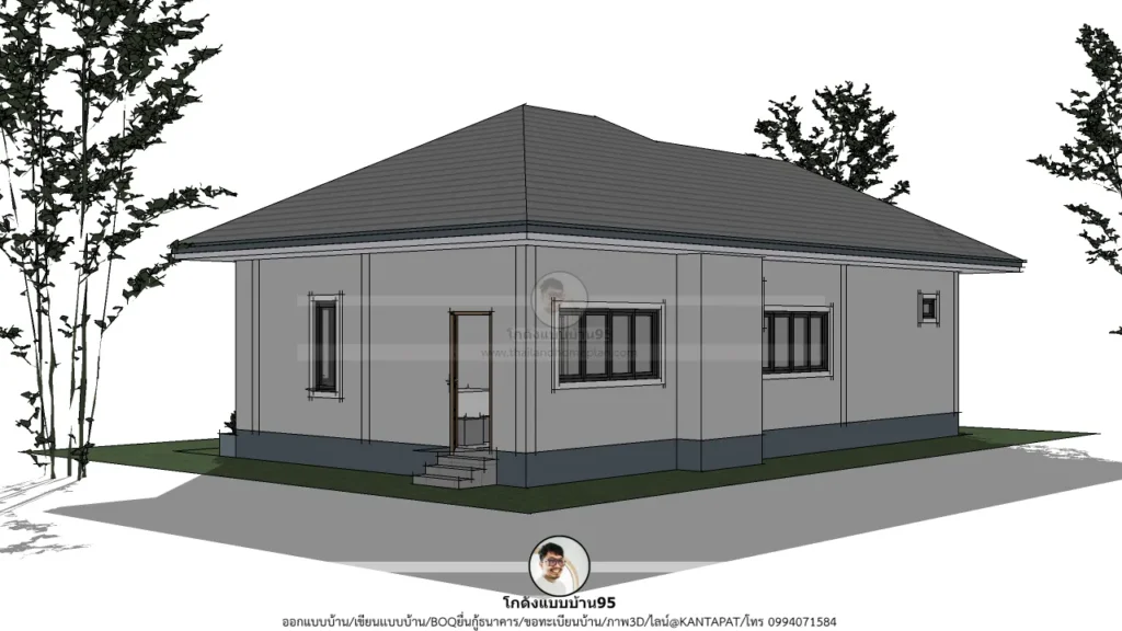P-2610-แบบบ้าน 3 ห้องนอน-ชั้นเดียว