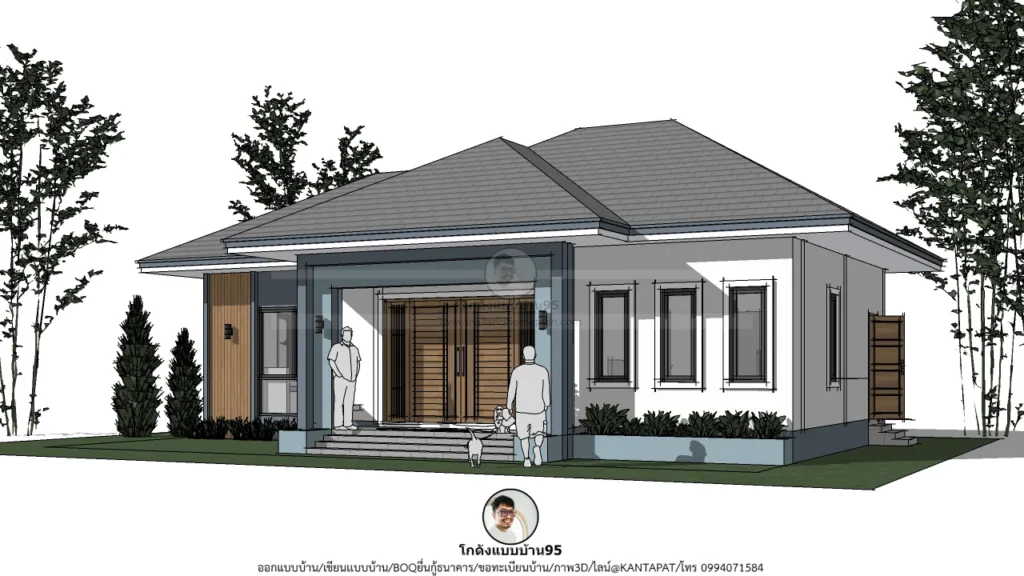 P-2610-แบบบ้าน 3 ห้องนอน-ชั้นเดียว