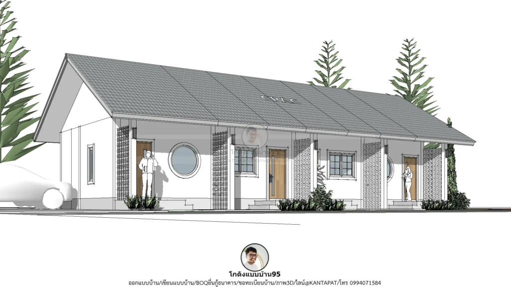 แบบบ้านเช่าชั้นเดียว-ดีไซน์โมเดิร์น