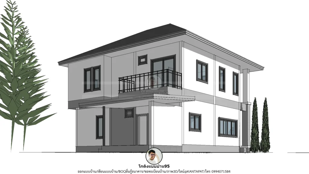 P-2614-แบบบ้านสองชั้นสไตล์ปั้นหยา