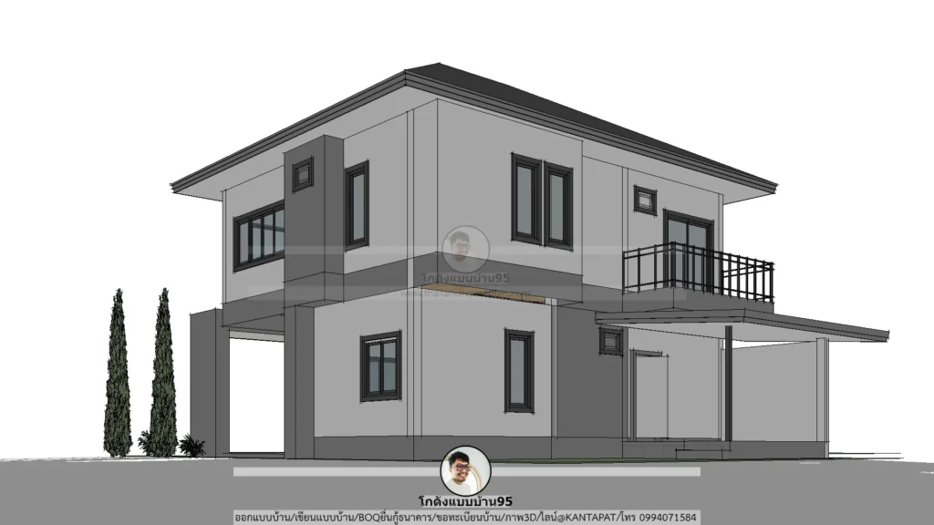 P-2614-แบบบ้านสองชั้นสไตล์ปั้นหยา