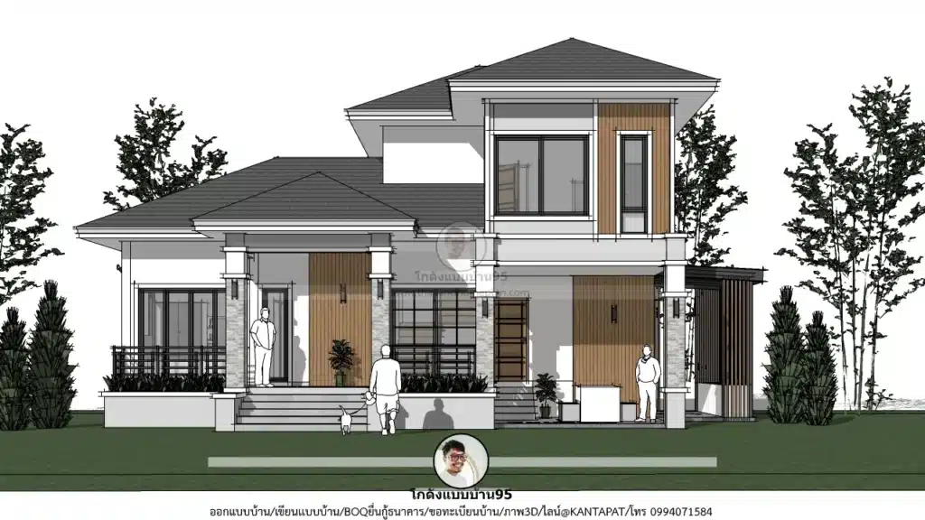 P-2621-บ้านชั้นครึ่งสไตล์ปั้นหยา