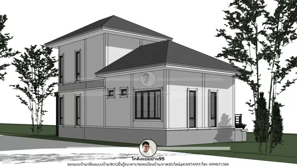 P-2621-บ้านชั้นครึ่งสไตล์ปั้นหยา