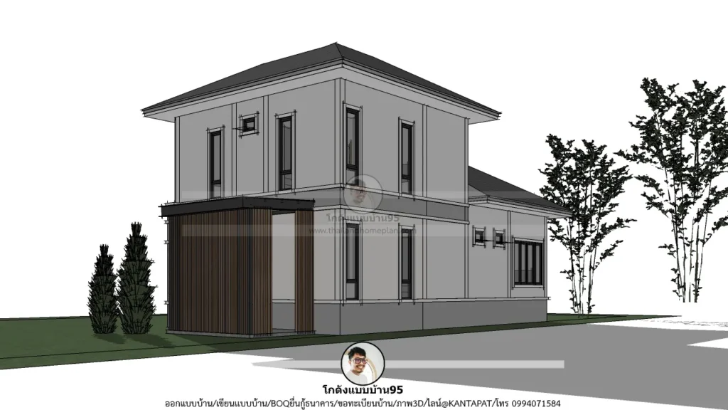 P-2621-บ้านชั้นครึ่งสไตล์ปั้นหยา