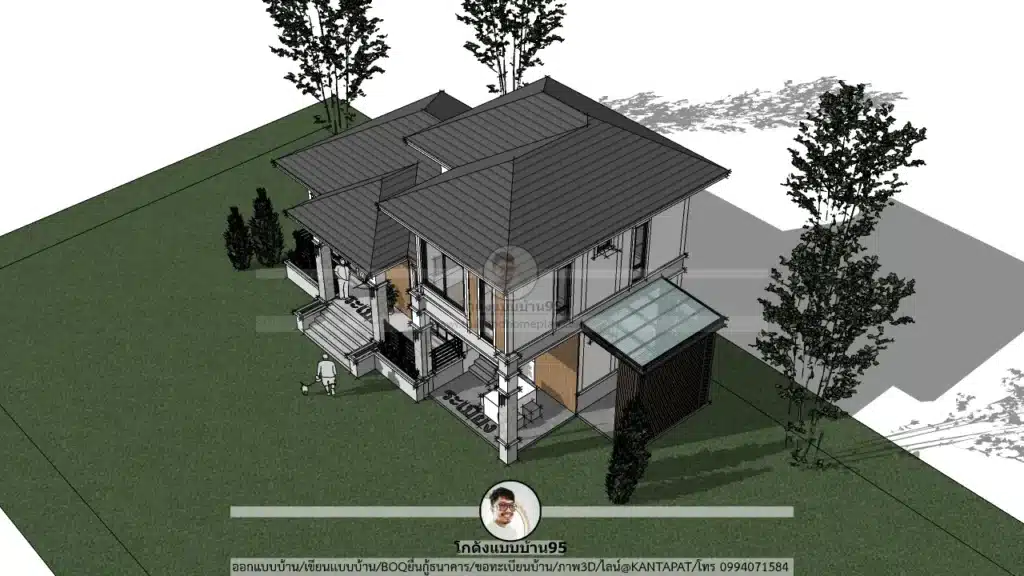 P-2621-บ้านชั้นครึ่งสไตล์ปั้นหยา