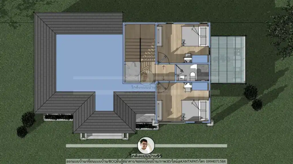 P2621-แปลนพื้นบ้านชั้นครึ่ง