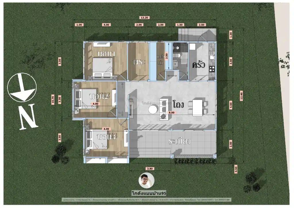 P-2579-แปลนพื้นชั้นเดียว