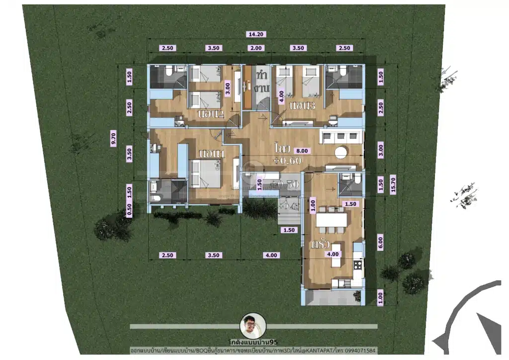 P-2622-บ้านทรงจั่วชั้นเดียว