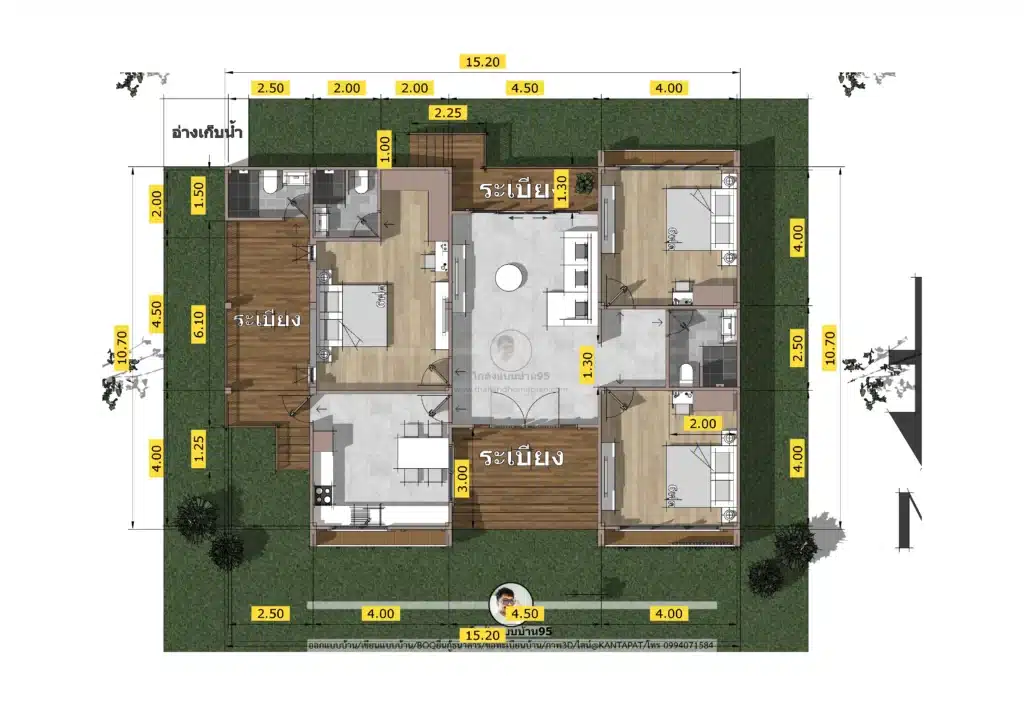 P-2626-แบบบ้านชั้นเดียวสไตล์ปั้นหยา
