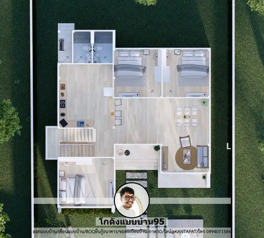 P-2603-บ้านชั้นครึ่งสไตล์ปั้นหยา