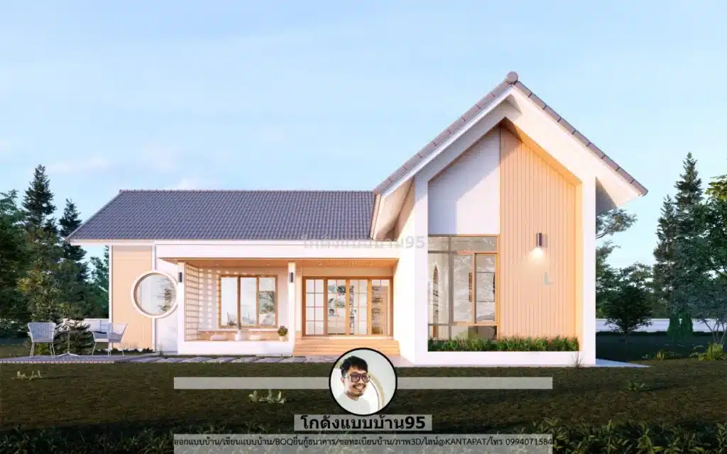 P-2620-แบบบ้านชั้นเดียวสไตล์โมเดิร์นมินิมอล 3 ห้องนอน