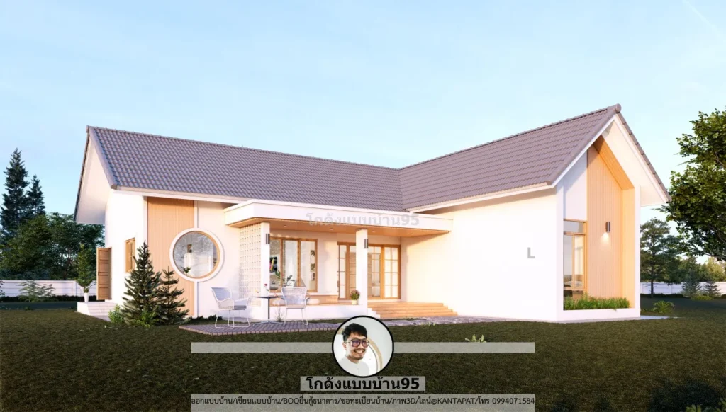 P-2620-แบบบ้านชั้นเดียวสไตล์โมเดิร์นมินิมอล 3 ห้องนอน