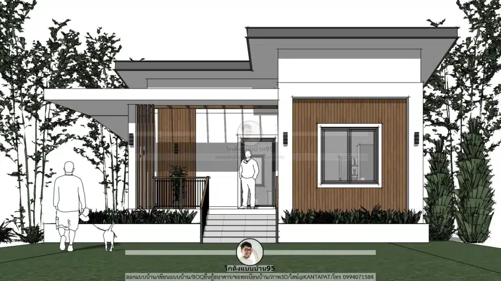 P-2613-บ้านชั้นเดียวสไตล์โมเดิร์น