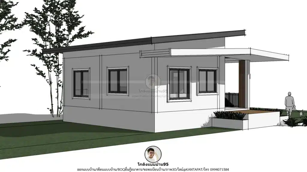 P-2613-บ้านชั้นเดียวสไตล์โมเดิร์น