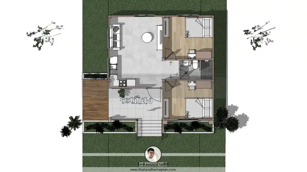 P-2613-บ้านชั้นเดียวสไตล์โมเดิร์น
