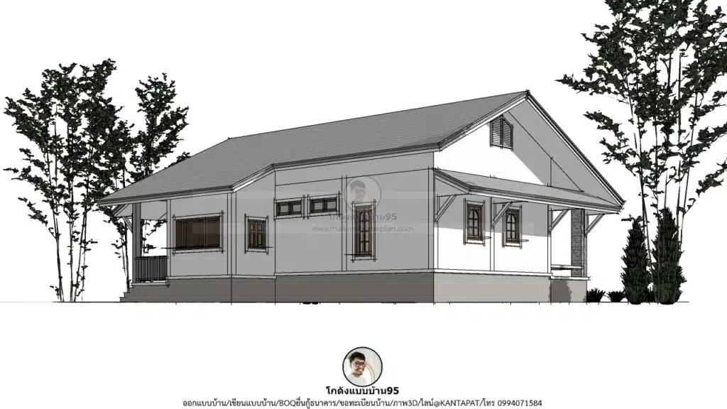 P-2617-บ้านชั้นเดียวทรงจั่ว