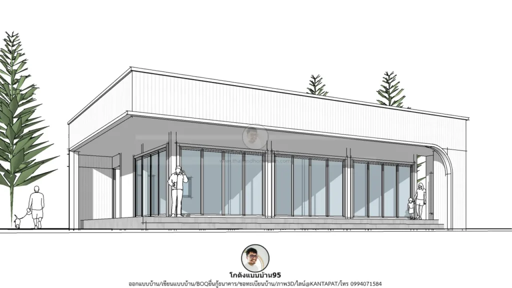 แบบบ้านทรงกล่อง P-2618