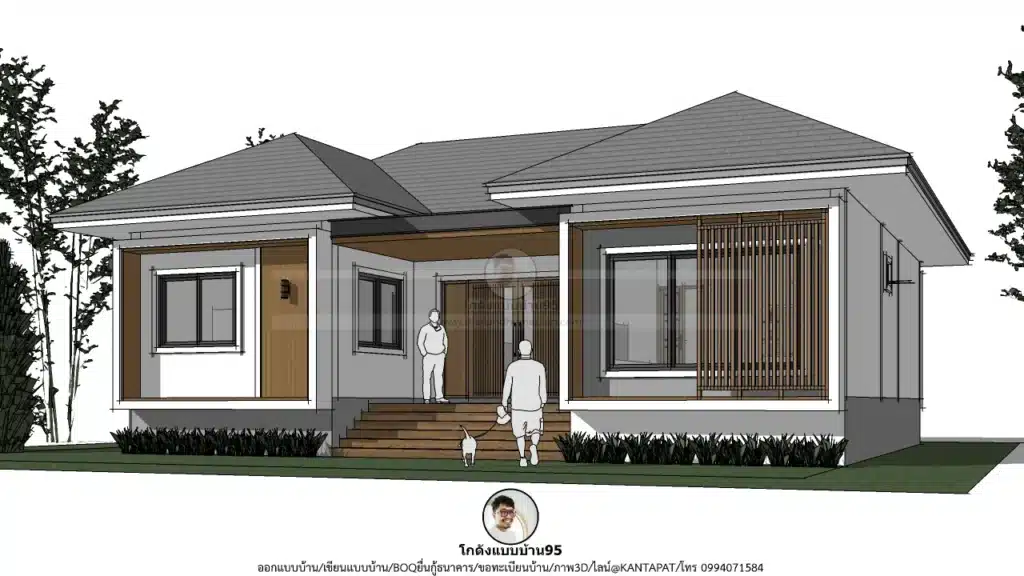 P-2626-แบบบ้านชั้นเดียวสไตล์ปั้นหยา