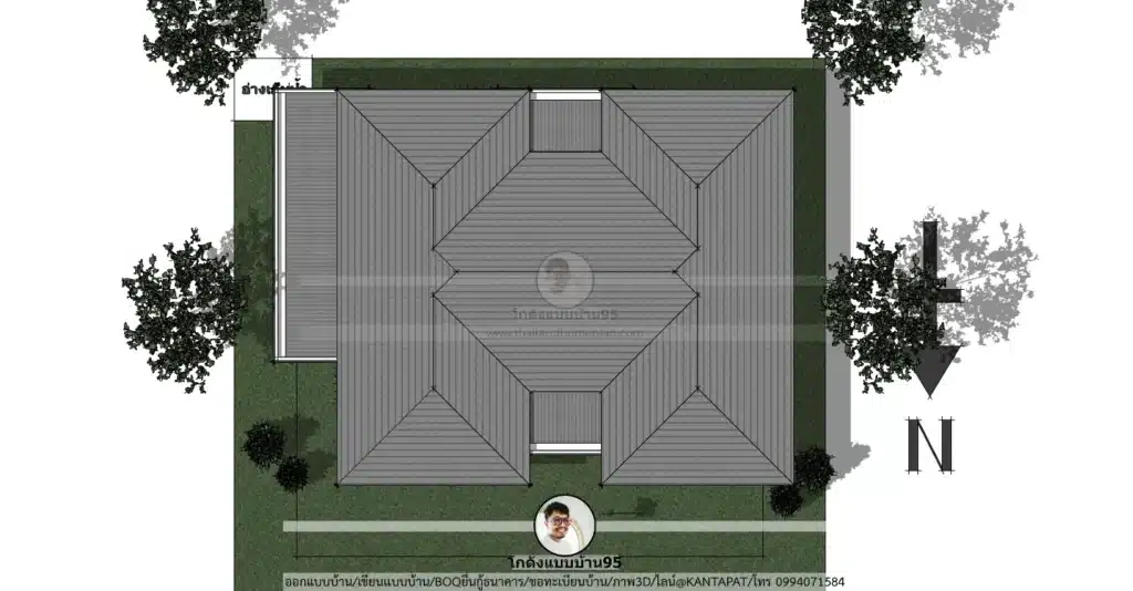 P-2626-แบบบ้านชั้นเดียวสไตล์ปั้นหยา