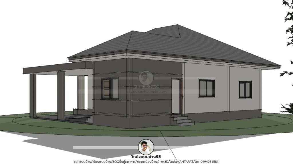 P-2629-บ้านชั้นเดียว 2 ห้องนอน พร้อมที่จอดรถ