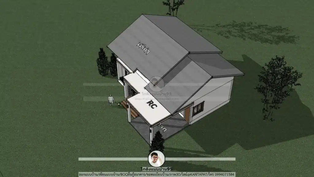 P-2631-แบบบ้านชั้นเดียวสไตล์จั่ว