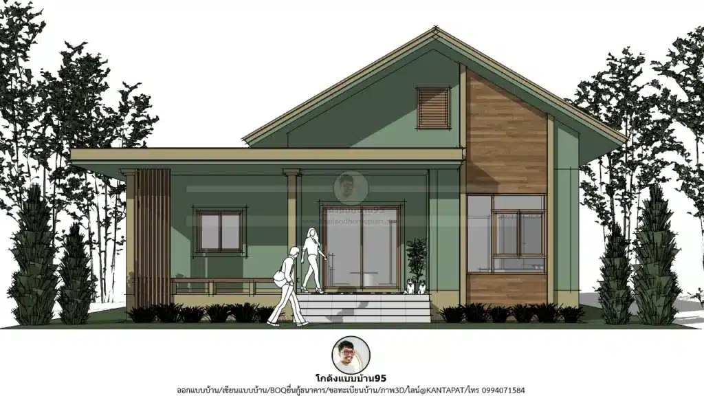 P-2634-บ้านหลังคาจั่ว 3 ห้องนอน