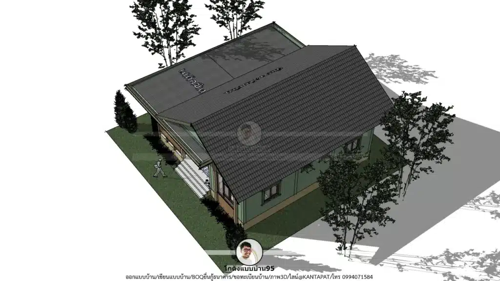 P-2634-บ้านหลังคาจั่ว 3 ห้องนอน