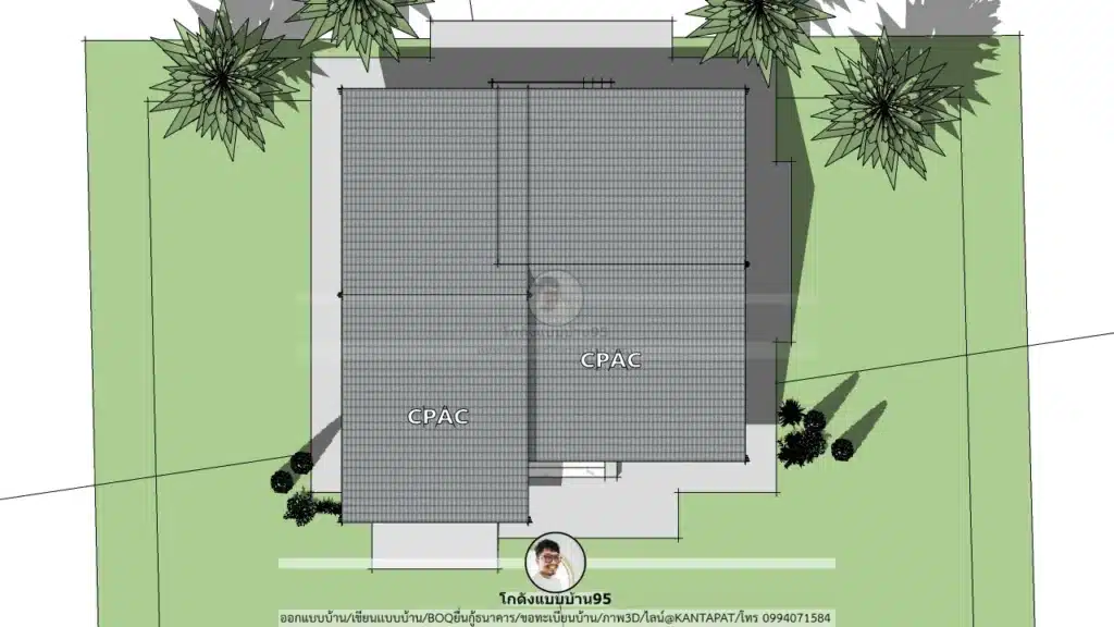 P-2647-แบบบ้านชั้นเดียว 3 ห้องนอน