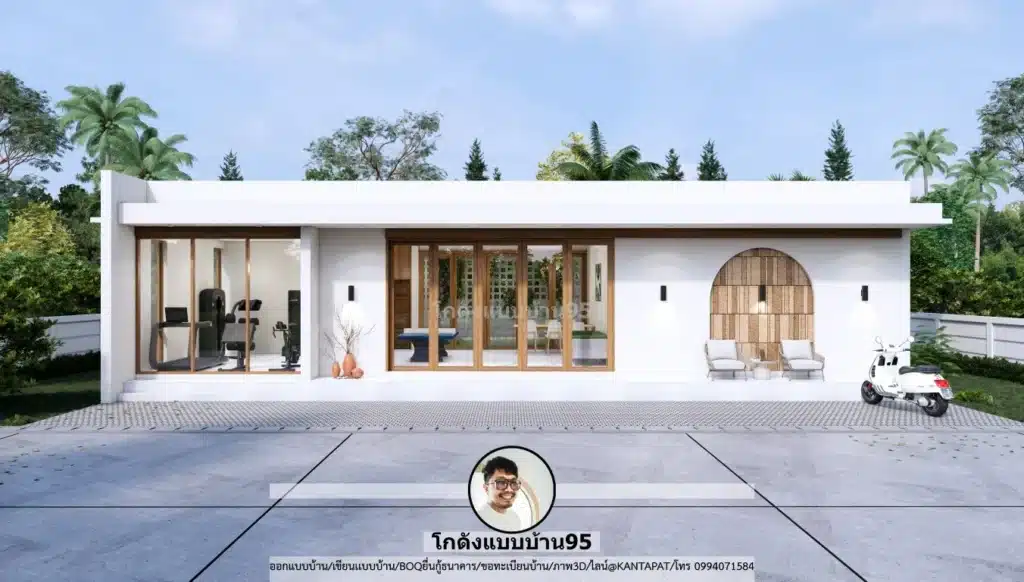 M-099-แบบบ้านชั้นเดียวโมเดิร์นมินิมอล