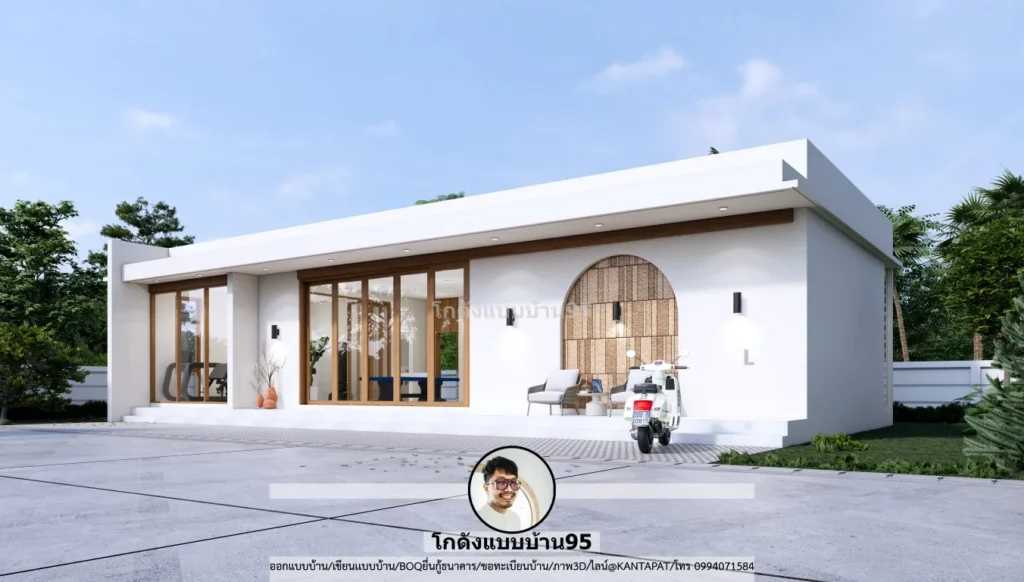 M-099-แบบบ้านชั้นเดียวโมเดิร์นมินิมอล