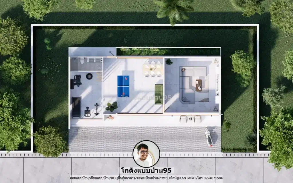 M-099-แบบบ้านชั้นเดียวโมเดิร์นมินิมอล