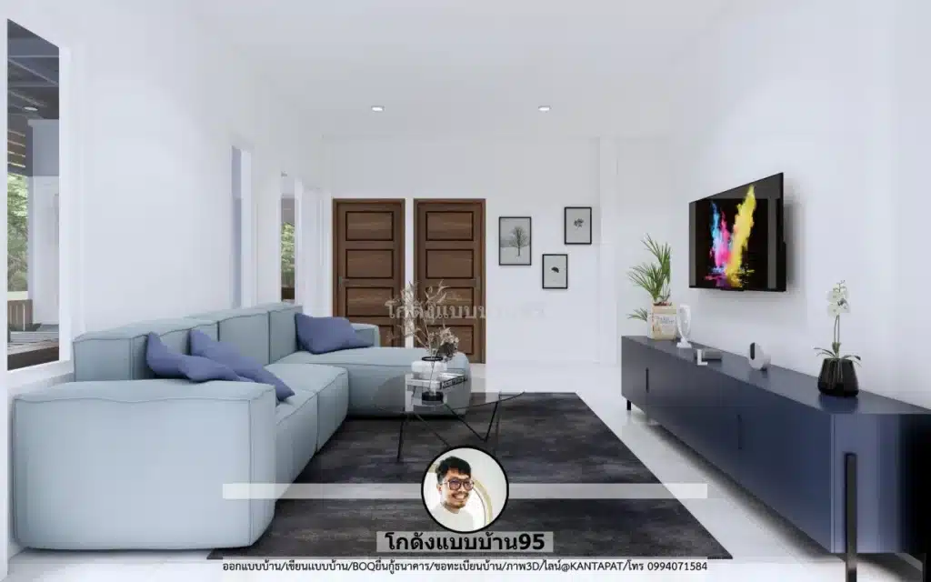 P-2628-บ้านชั้นเดียว 2 ห้องนอน