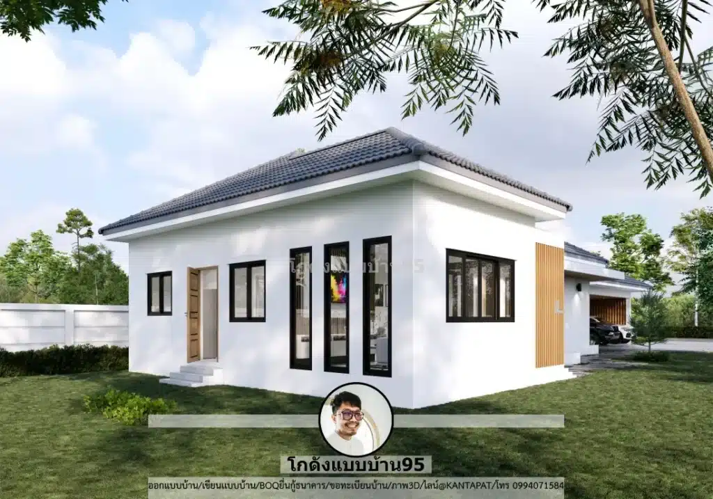 S-185-บ้านตัวแอลชั้นเดียว