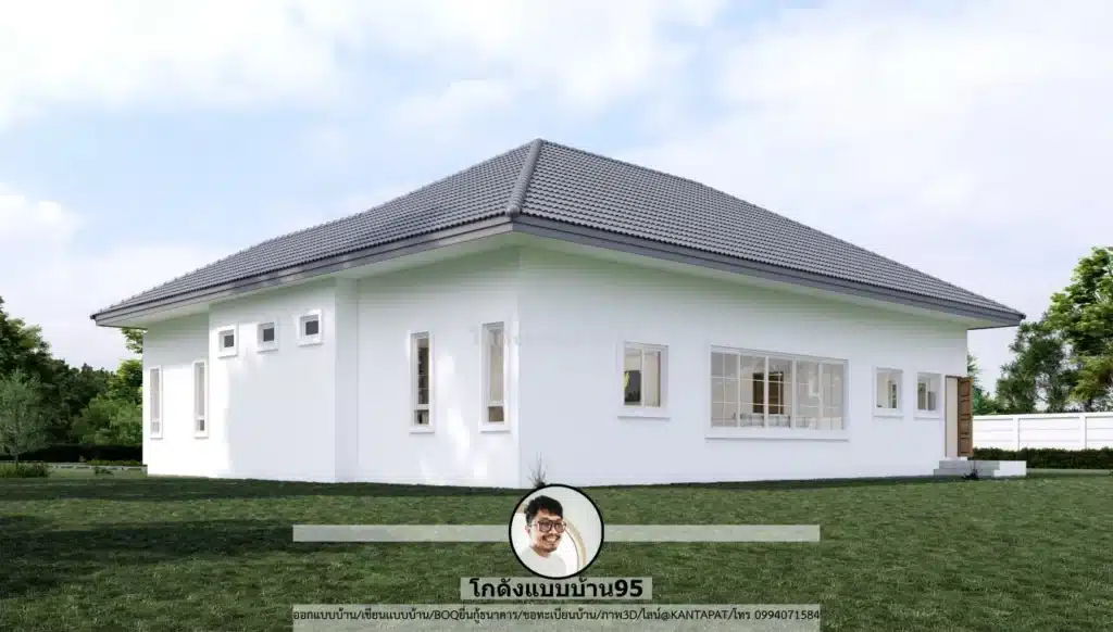 P-2644-บ้านชั้นเดียวสไตล์ปั้นหยา 3 ห้องนอน