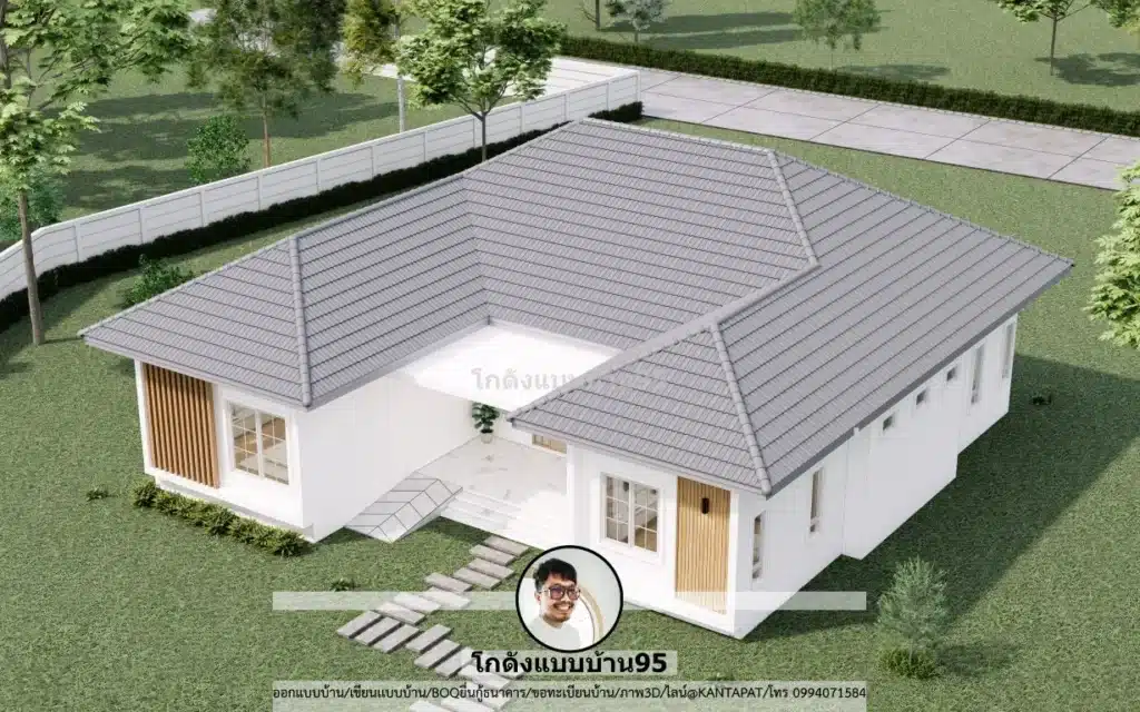 P-2644-บ้านชั้นเดียวสไตล์ปั้นหยา 3 ห้องนอน