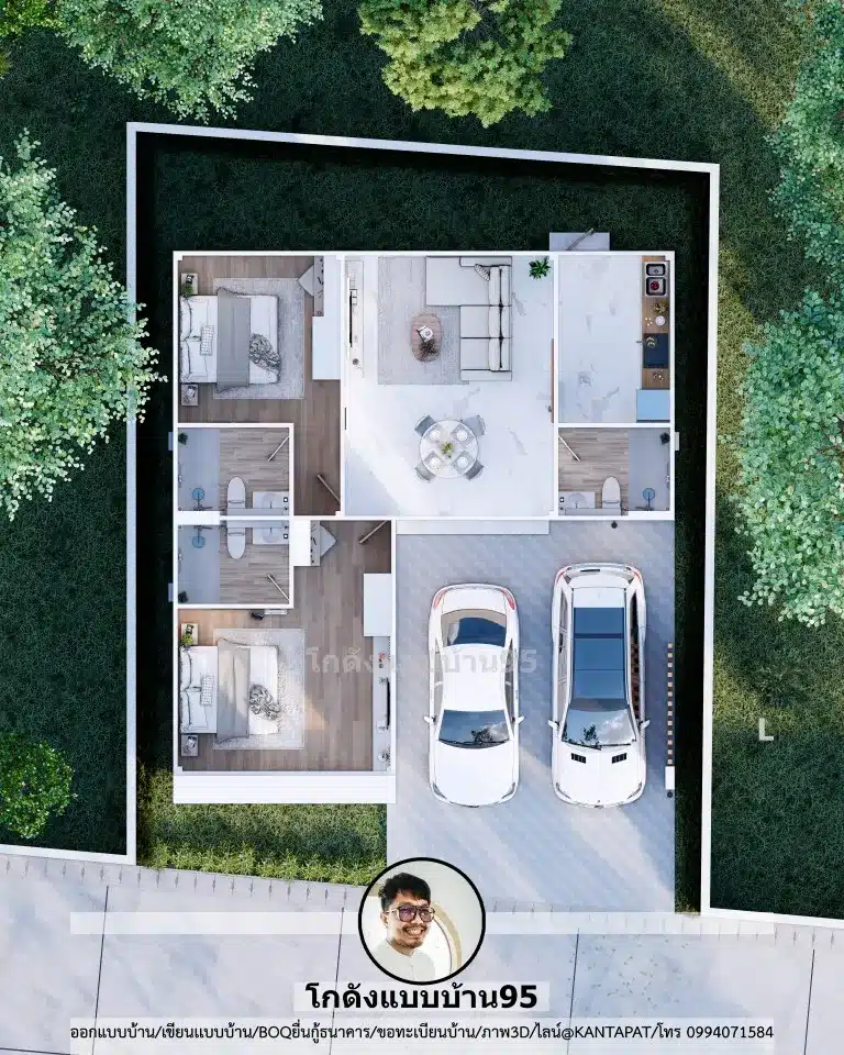 P-2649-บ้านชั้นเดียวโมเดิร์น
