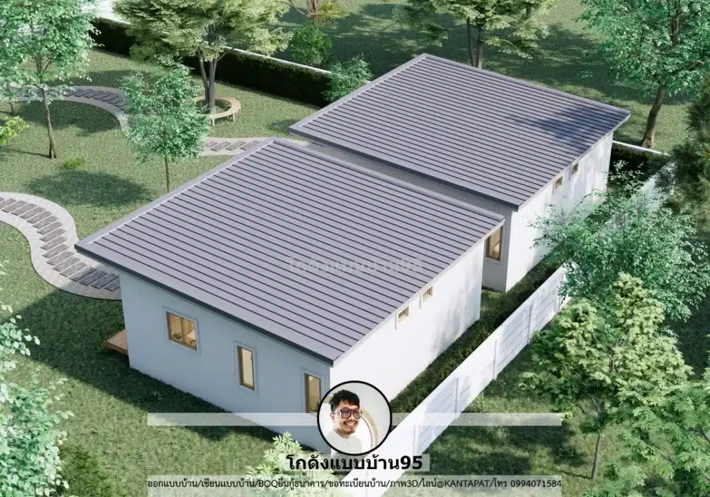 P-2643-แบบบ้านชั้นเดียวสไตล์โมเดิร์น