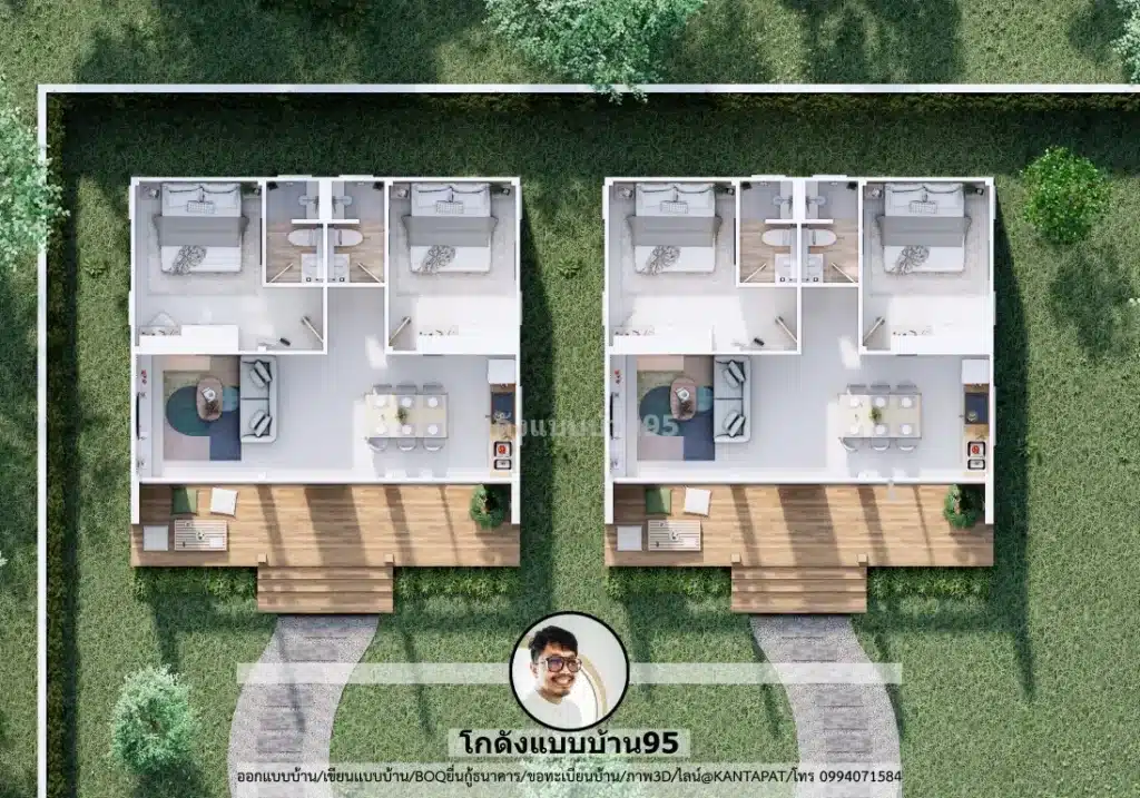 P-2643-แบบบ้านชั้นเดียวสไตล์โมเดิร์น
