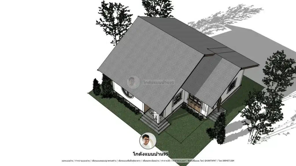 P-2481-บ้านชั้นเดียวสไตล์มินิมอล 2 ห้องนอน