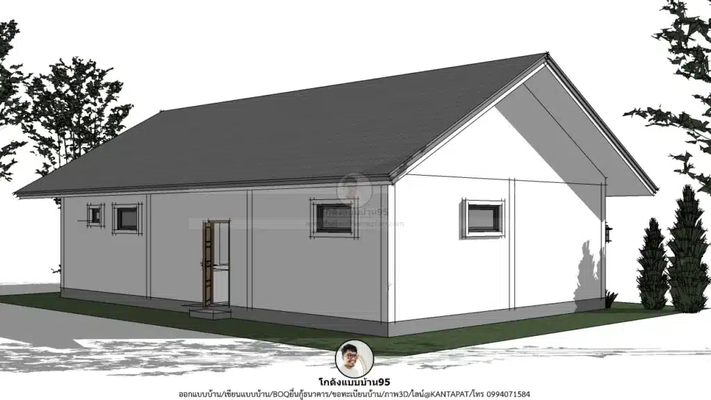 P-2635-บ้านชั้นเดียว 1 ห้องนอน