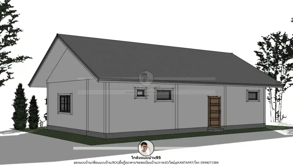 P-2635-บ้านชั้นเดียว 1 ห้องนอน