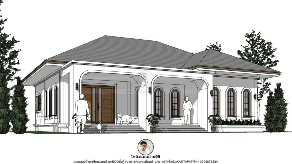 P-2639-บ้านชั้นเดียว 2 ห้องนอน