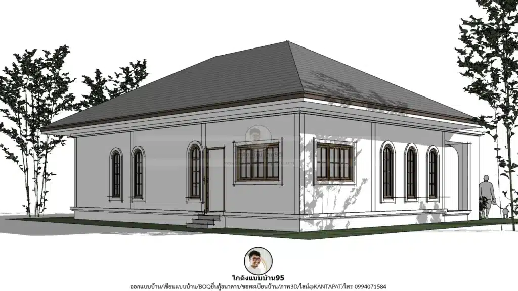 P-2639-บ้านชั้นเดียว 2 ห้องนอน