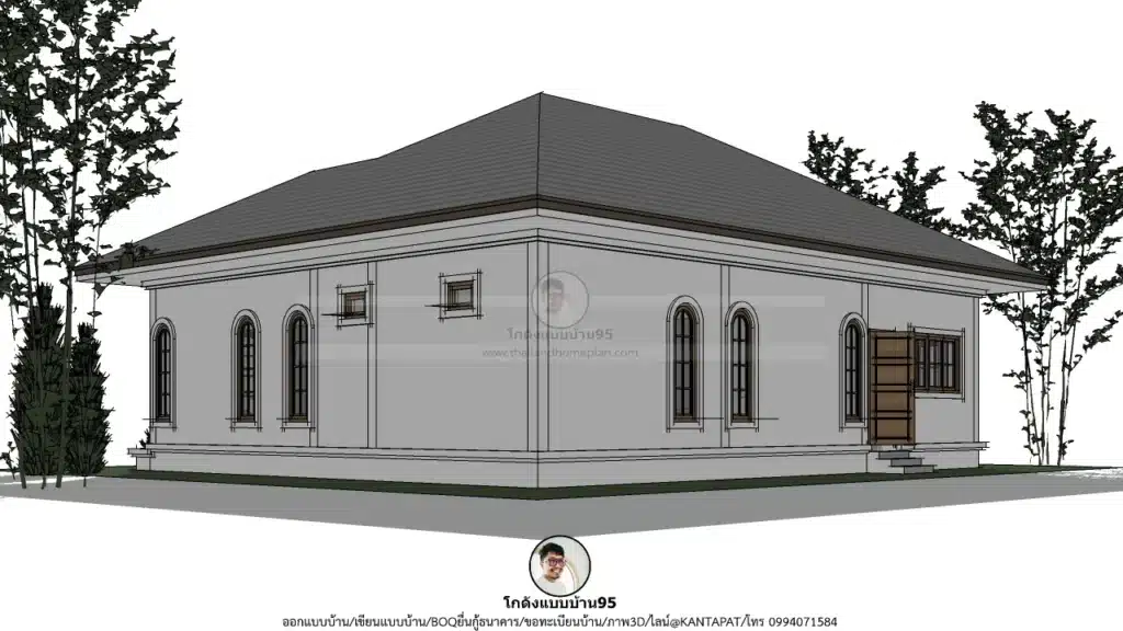P-2639-บ้านชั้นเดียว 2 ห้องนอน