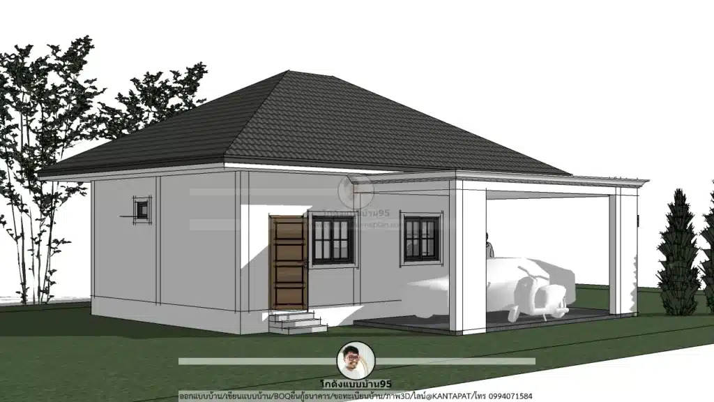 P-2640-บ้านชั้นเดียวมีที่จอดรถ