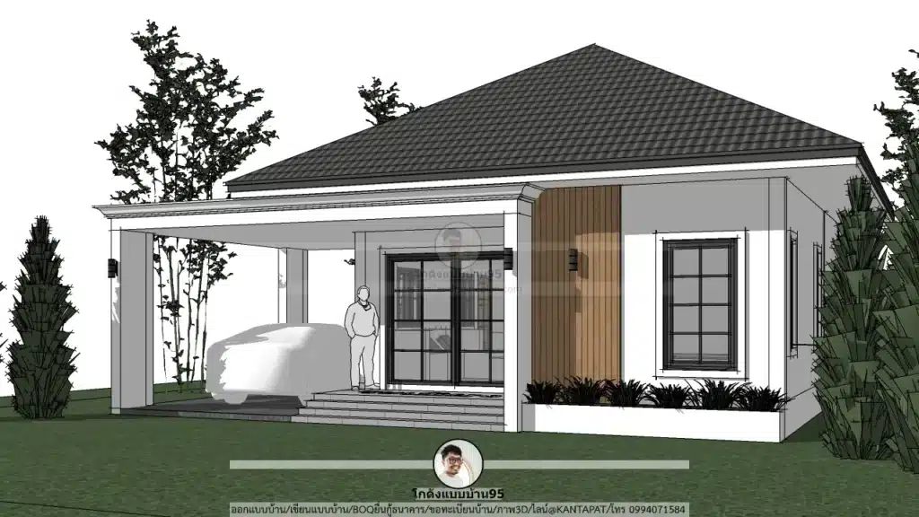 P-2640-บ้านชั้นเดียวมีที่จอดรถ