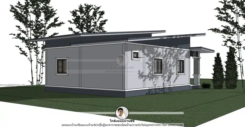 P-2652-บ้านชั้นเดียวโมเดิร์น 2 ห้องนอน