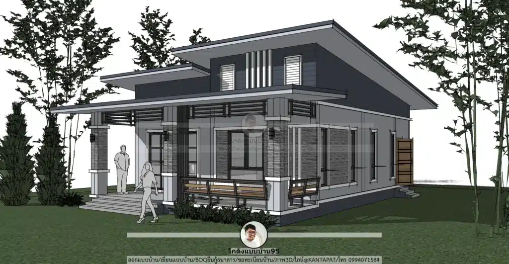 P-2652-บ้านชั้นเดียวโมเดิร์น 2 ห้องนอน