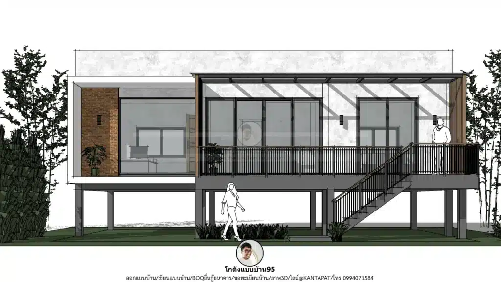 P-2661-บ้านโมเดิร์นยกพื้นสูง