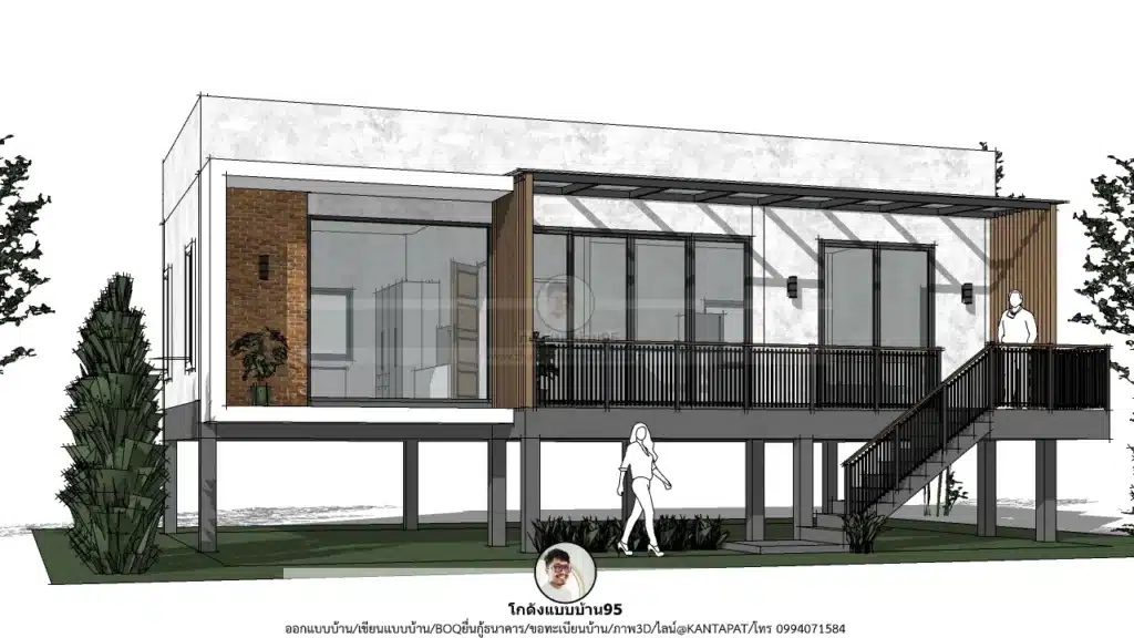 P-2661-บ้านโมเดิร์นยกพื้นสูง